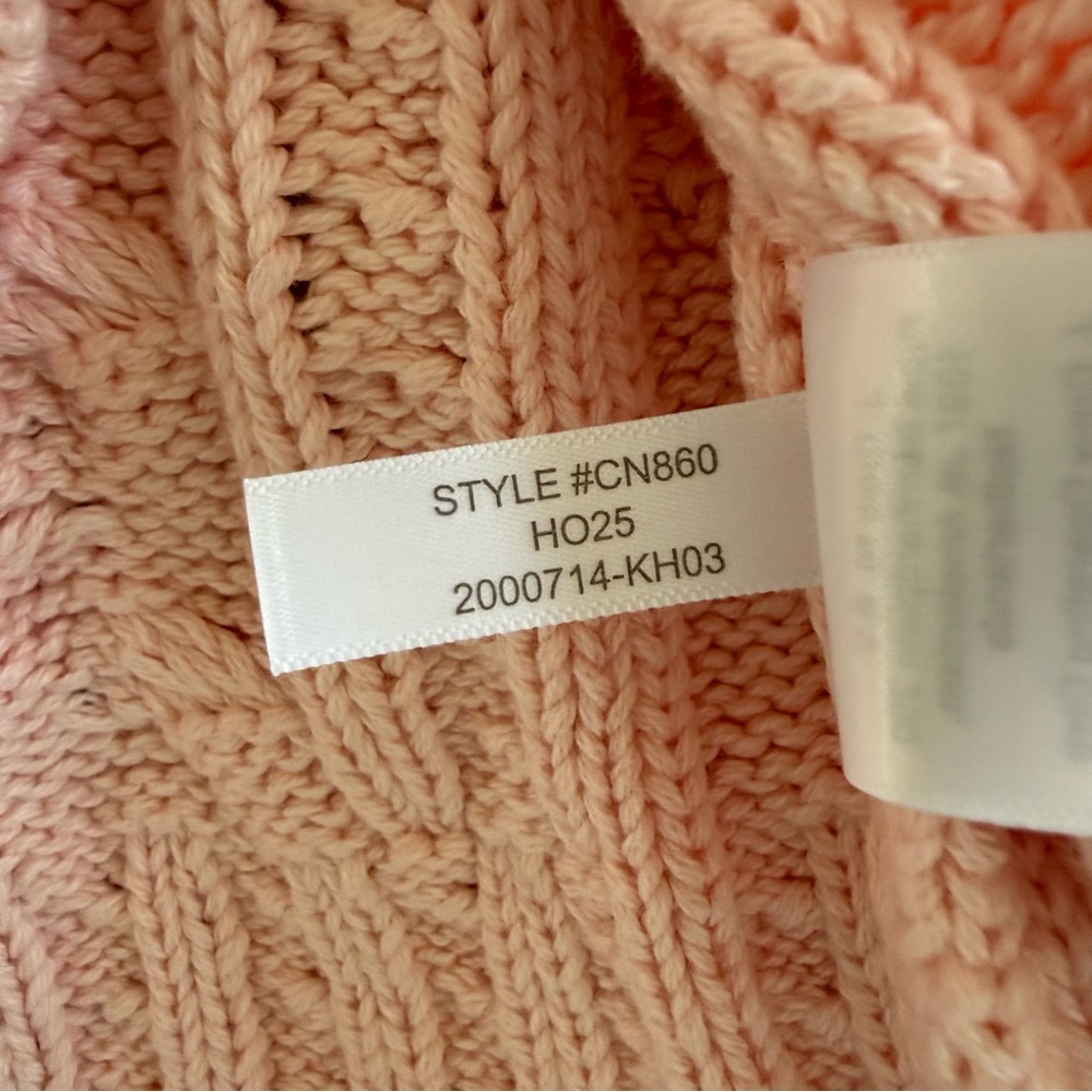 J Crew Cable Knit Crewneck Sweater in Delicate Bloom - Picture 15 of 15